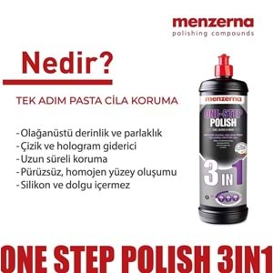 MENZERNA One-Step Polish 3in1 Tek Adım Pasta Cila Koruma - 250 ml