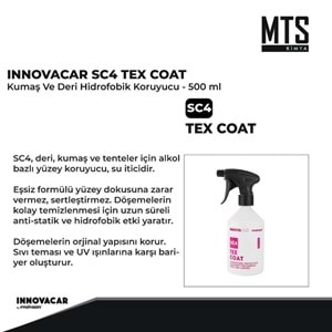 INNOVACAR SC4 TEX COAT Kumaş Ve Deri Hidrofobik Koruyucu - 500 ml