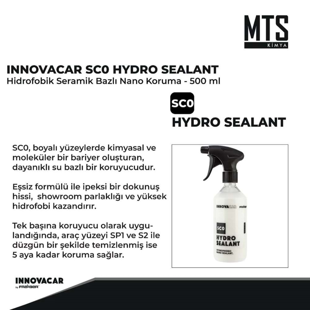 INNOVACAR SC0 HYDRO SEALANT Hidrofobik Seramik Bazlı Nano Koruma - 500 ml